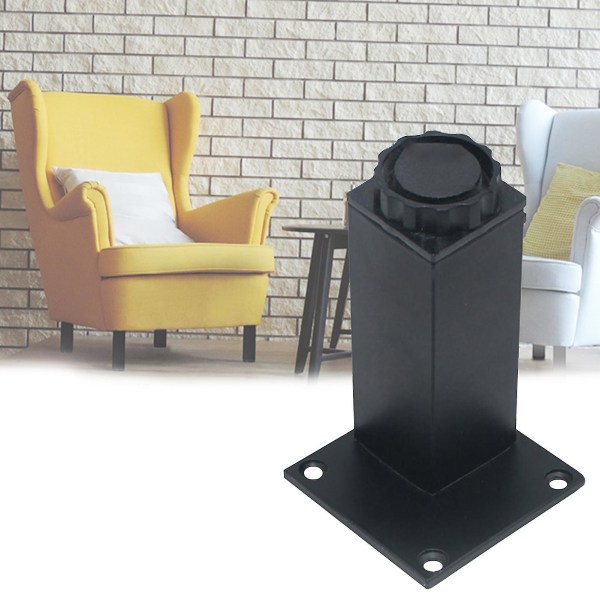 4 st robusta rostfria skåpben i aluminiumlegering, justerbar höjd, fyrkantiga möbelben för garderob 38*300mm