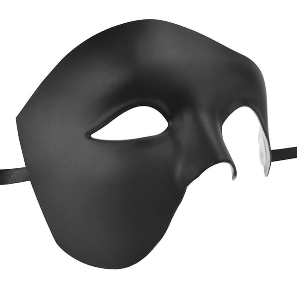 Half Face Masquerade Mask Halloween Costume Phantom Of The Opera Mask For Men And Women