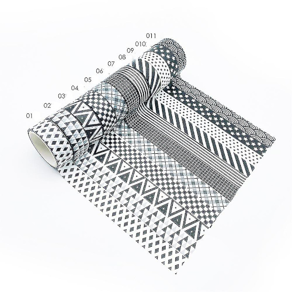 Washi-teip, 11 ruller Washi-teip Maskeringstape Limteip Dekorative Maskeringstaper for Scrapbooking, DIY-håndverk, Thanksgiving