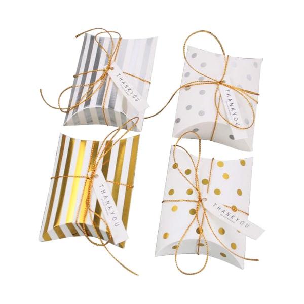 40 st pappersgodisbox, presentask kuddfodral låda, öra bröllop F