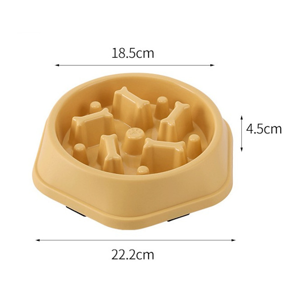 Blå hundskål Slow Feed Bowls Bloat Stop Food Bowl Interactive Pu