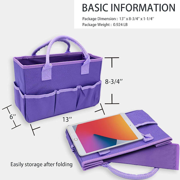 Suurikapasiteettinen työpöydän tiedostokansio Tote Bag Caddy Organizer Fundamental