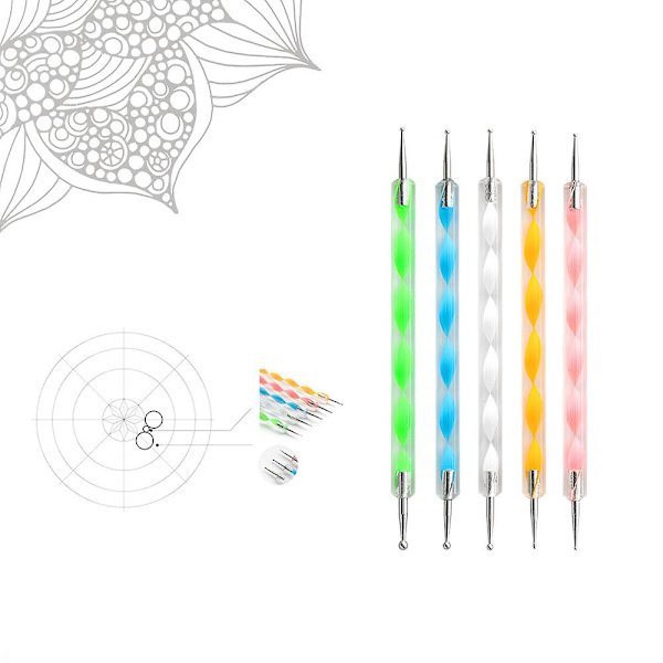 13 st Dotting Diy Verktygssats Rostfritt Stål Kulspetspennor För Mandala Stenmålning