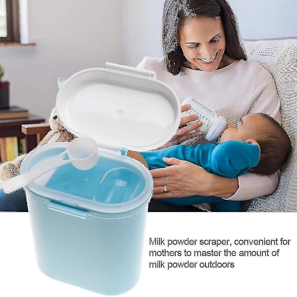 Bärbar mjölkpulverdispenser för bebisar, bebismatförvaringsbehållare grön