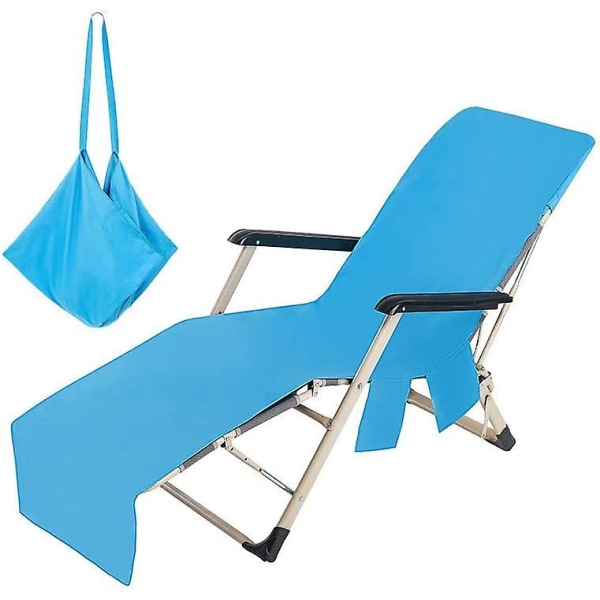 Microfiber Seaside stoltrekk Quick Dry Badehåndkle Absorberende Quick Dry Svømmebasseng stoltrekk (blå)