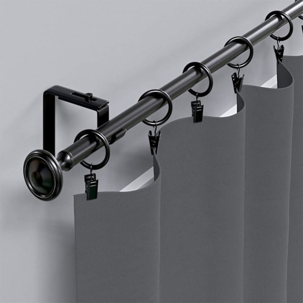 20 stk rustfrie gardinringe med metalgardinkrogclips