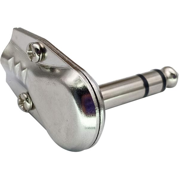 Høyrevinklet 6,35 mm metallstikkontakt 90 grader 3-polet 6,35 mm 1/4'' hann