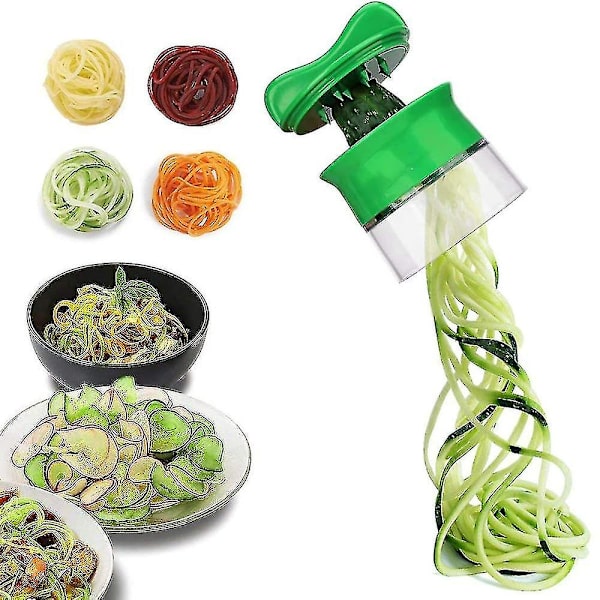 Spiralizer til grøntsager, kompatibel med grøntsagsspaghetti, grøntsagsslicer kompatibel med gulerødder, agurker, kartofler, zucchini og løg