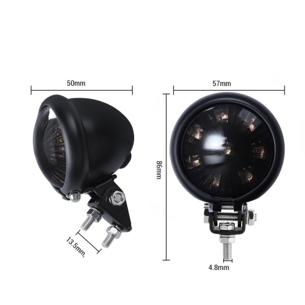 12V LED motorsykkel bremselykt med justerbar vinkelbase motorsykkel baklys for de fleste bremselykt tilbehør (A)