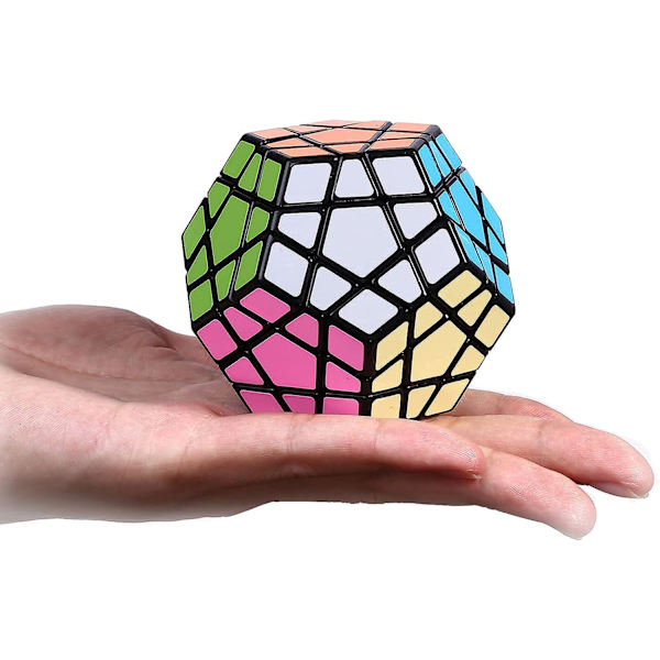 3x3 Megaminx Speed ​​Cube Puzzle-lelu, musta