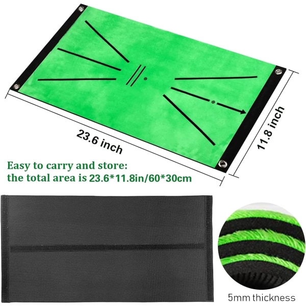 Golfträningmatta, 30*60cm Golfträningsmatta, Bärbar Slagträning