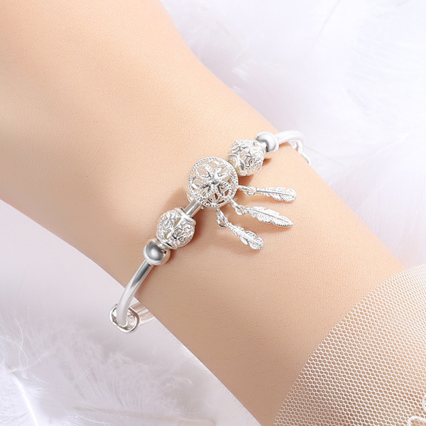 Minimalistisk drømmefangernettarmbånd for kvinner (justerbar størrelse)