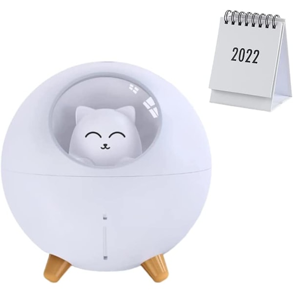 Flerfarget LED multimodus PET Cat mini - USB-sprayfukter (hvit)