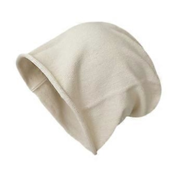Slouchy Mössa för Män Trendig Bekväm Hip Hop Elastisk Stickad Mössa Skull Cap (Beige)