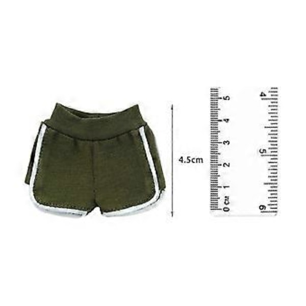1/6 Joogashortsit Nuken Vaatteet 12\" Naisfiguureille Pukeutumisnukke Sinivihreä