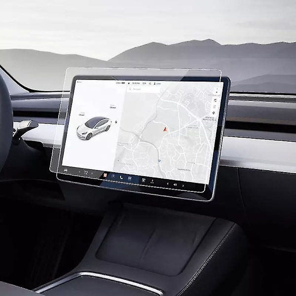 2 stk Tesla Model 3 /y 9d Hd Herdet Glass Berøringsskjermbeskytter Rask Gratis Frakt