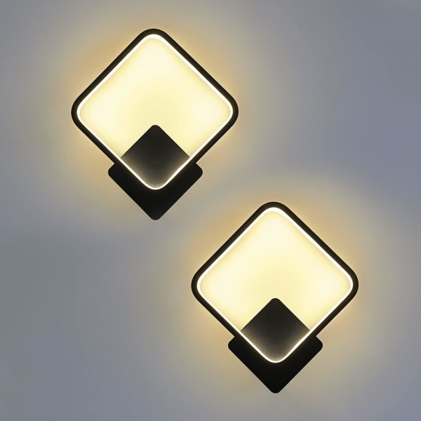 Vägglampa inomhus Vardagsrum LED Square Tricolor Light Modern Ind
