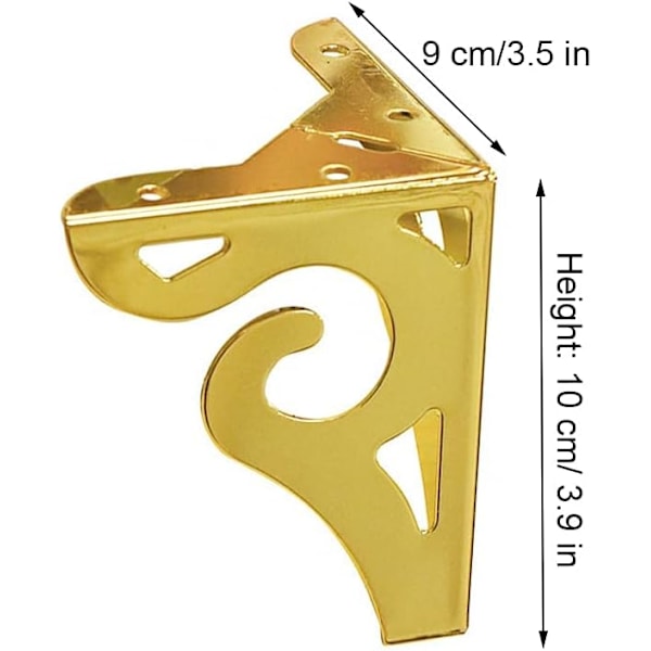 4 stycken möbelsoffa ben, (Guld) 10CM