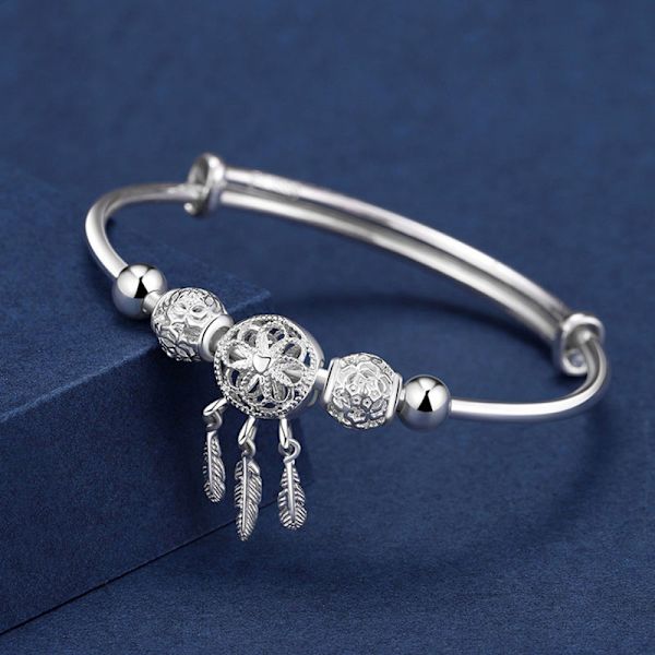 Minimalistisk drømmefangernettarmbånd for kvinner (justerbar størrelse)
