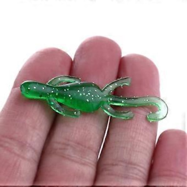 SO103 10 STK 5cm/1g Gecko-formet Simuleringsfisk Agn Mykt Agn for Fiske Green