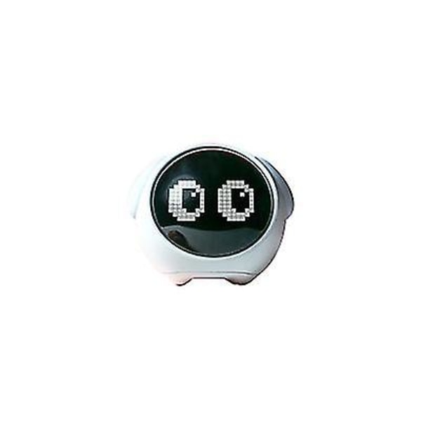 Emoji väckarklocka, elektronisk väckarklocka, student sänglampa, smart barnklocka（Emoji-Vit）