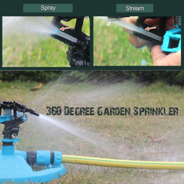 360 graders trädgårdssprinkler Automatisk vattenspray sprinkler