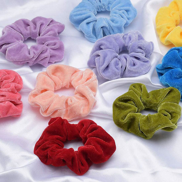 20 kpl Hiustenkareita Värikkäitä Samettisia Elastisisia Hiustenkareita Scrunchies Bobbles Poninhäntäpidikkeet Nauhat