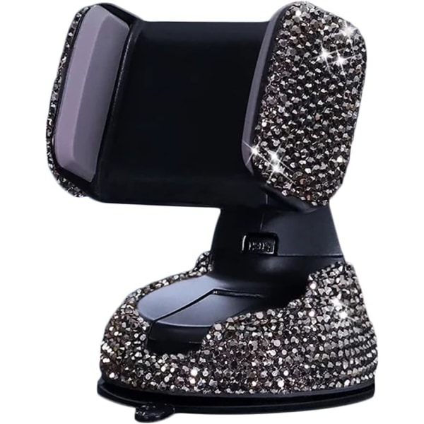 Bling Bling Biltelefonholder, 360° Justerbar Krystall Biltelefonholder