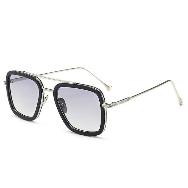 Små fyrkantiga polariserade solglasögon för män och kvinnor med spegelglas fyrkantiga solglasögon
