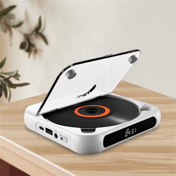 Auton Bluetooth-yhteensopiva, tallennustoiminnolla varustettu kannettava CD-soitin (Mu