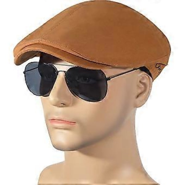 Sommer Ivy Peaked Caps Balloon Cap Bomulds Flat Cap til Mengreen yellow