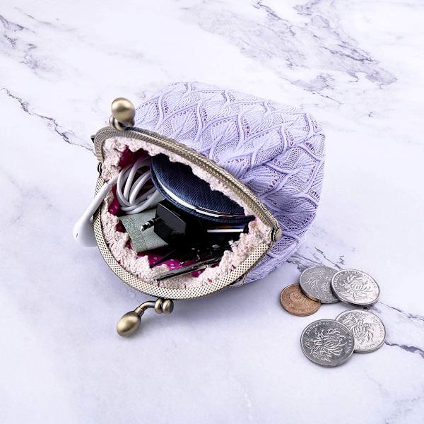 Pung Dame Pige Taske Lærred Mini Pung Møntpung Wallet Smykketaske 13 x 9 x 8 cm