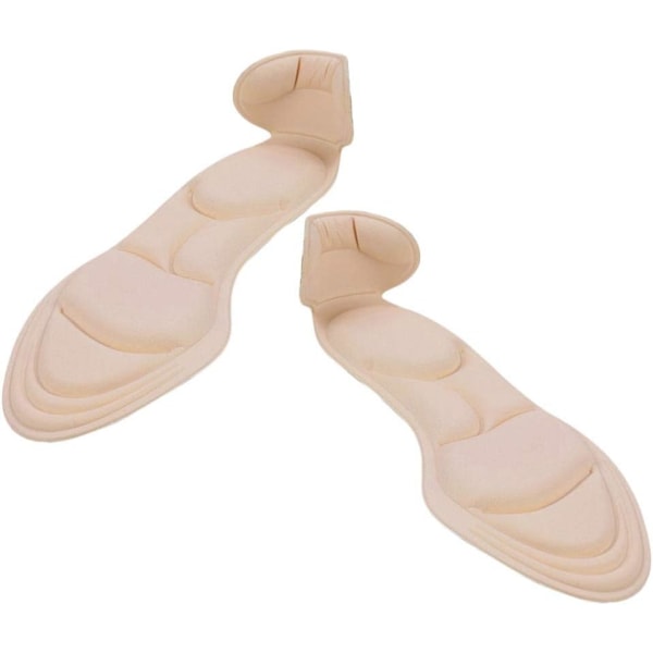 2 Pairs Anti-Slip High Heel Pads and Adhesive Heel Pads (Apricot)