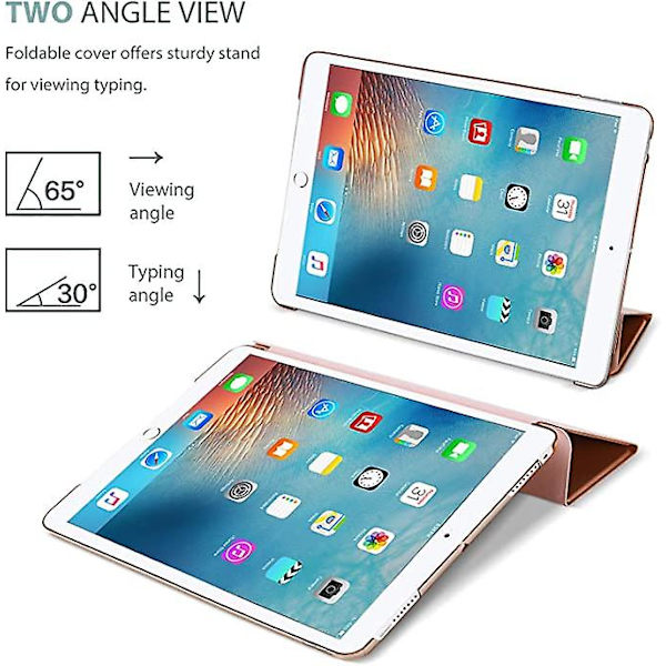 Fodral Ipad 10.2 tum Ipad 10.2/pro10.5/air3 2021/2020/2019 Smart Transparent Bakre Pc-skydd - Roséguld
