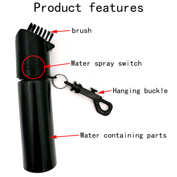 Golfklubbborste, Groove Cleaner Brush Professional Water Dispenser Cleaner