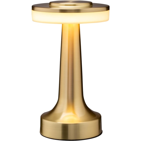 Bärbar LED-bordslampa med peksensor i guld, 3-nivåers ljusstyrka