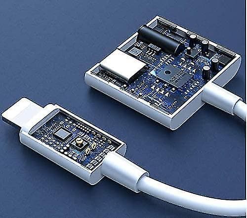 2 stk. Lightning til 3,5 mm hovedtelefon-stikadapter til iPhone Apple Mfi-certificeret 2 i 1 oplader og Aux-lydadapter