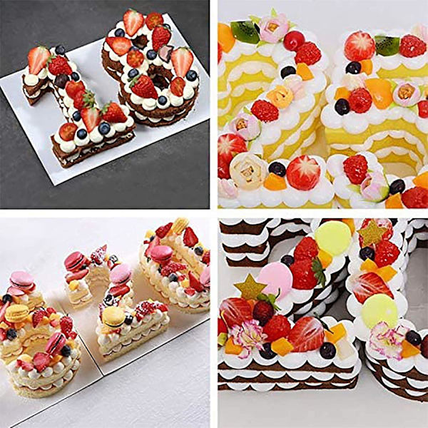10 tommer store silikone talforme 0-9 arabiske tal kageform bageform til fødselsdagskage