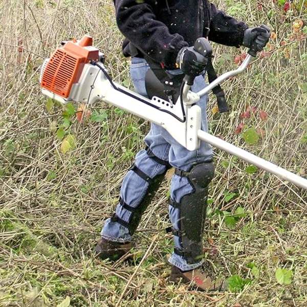 (1 par) Skinnbeskyttere for Gresstrimmer og Buskryddere Justerbar Kne- og Skinnbeskyttelse