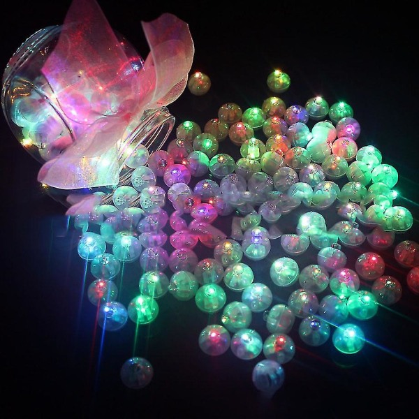 10pcs Led Balloon Lights Colour Light Paper Lantern Lamp Glow Wedding Party 7Colorful