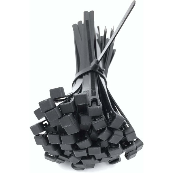 Genanvendelige plastikkabelbindere, 5 mm x 200 mm, genanvendelige kabelbindere, Ny