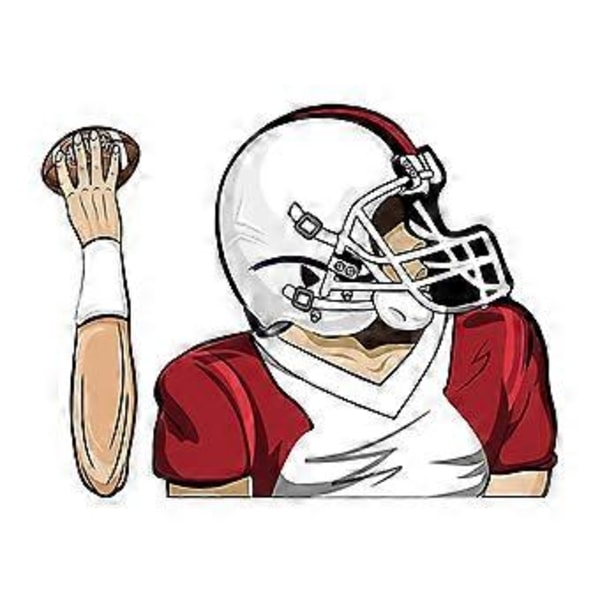 Football Quarterback Visker Klistermærker Bil Vinduesvisker Klistermærker Bil Bil Klistermærker 241159Hvid White