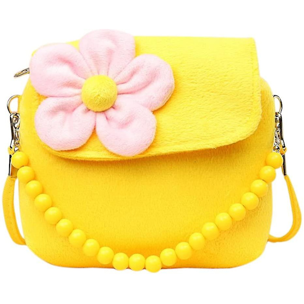 Söpö tyttöjen muodikas olkalaukku Prinsessa käsilaukut Kawaii kukkakuvioinen kolikkopussi pienille tytöille taaperoille ja esikoululaisille