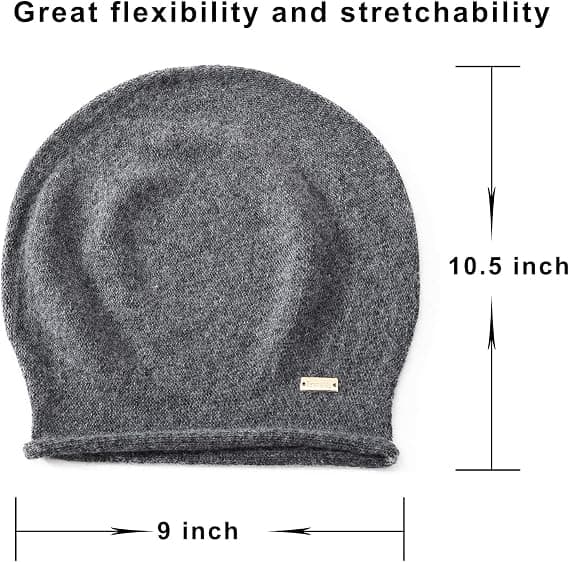 Cashmere Slouchy Strikhue til kvinder Vinter Blød Varme Damer Uld