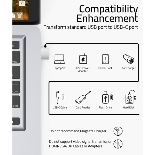 USB A till USB C-adapter Silver