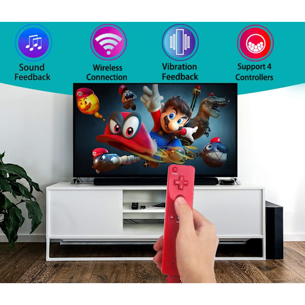 2 stk. klassisk fjernbetjening kompatibel med Wii Wii U Consol