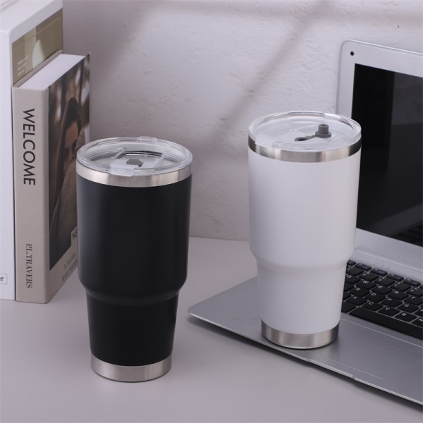 30oz Insulated Tumbler, Stainless Steel Vacuum Tumbler with Lid a