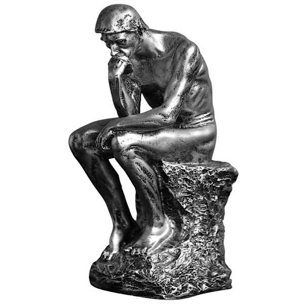 Resin Thinker Staty Ornament Heminredning Tillbehör Simulat