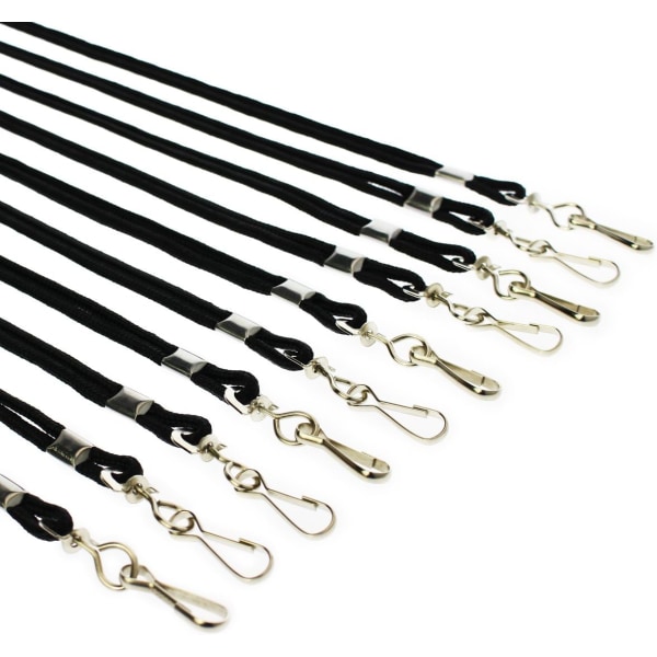 25 pakke premium runde ID-badge-lanyards til kortholdere og navn