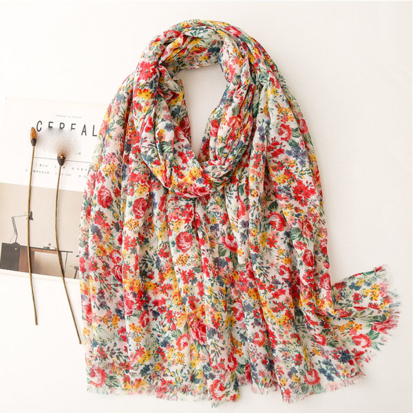 Blomster vintage skjerf
